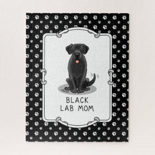 Puzzle Black Lab Mom (Labrador Retriever Mom)
