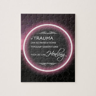Puzzle Black Pink Glowing Quote