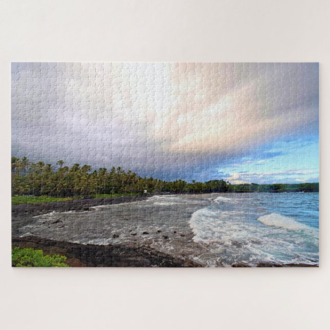 Puzzle Black Sand Beach - Big Island Hawaii - 20x30 pulga (Horizontal)