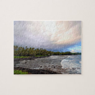 Puzzle Black Sand Beach - Big Island Hawaii - 8x10 pulgad