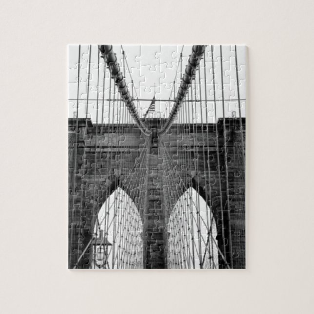 Puzzle Black White Brooklyn Bridge Nueva York (Vertical)