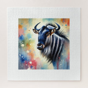 Puzzle Black Wildebeest 110724AREF116 - Watercolor
