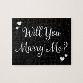 Puzzle Black Will You Marry Me Gothic Marriot Propuesta