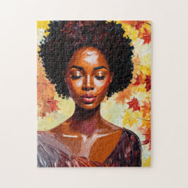 Puzzle Black Woman Autumn Afro Art