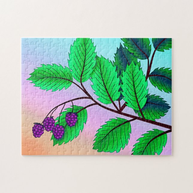 Puzzle "Blackberries en una rama" (Horizontal)