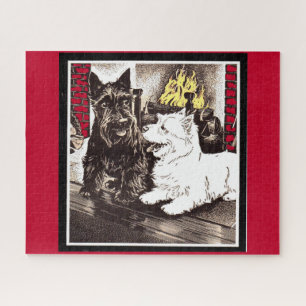 Puzzle Blackie y Whitie por el fuego