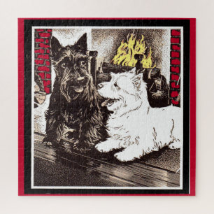 Puzzle Blackie y Whitie por el fuego