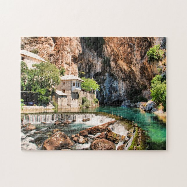 Puzzle Blagaj Tekija Dervish Bosnia Herzegovina estilizad (Horizontal)