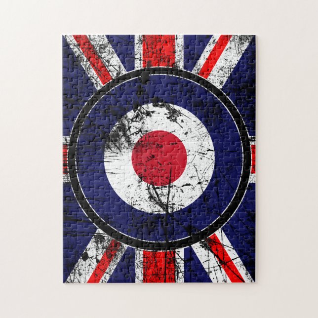 Puzzle Blanco BRITÁNICA Union Jack de Mods de la blanco (Vertical)