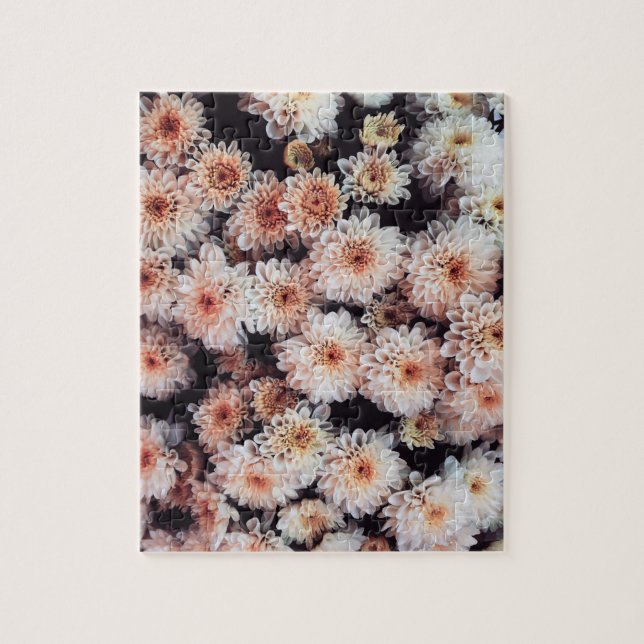 PUZZLE BLANCO DAHLIA FLORAL ELEGANTE (Vertical)