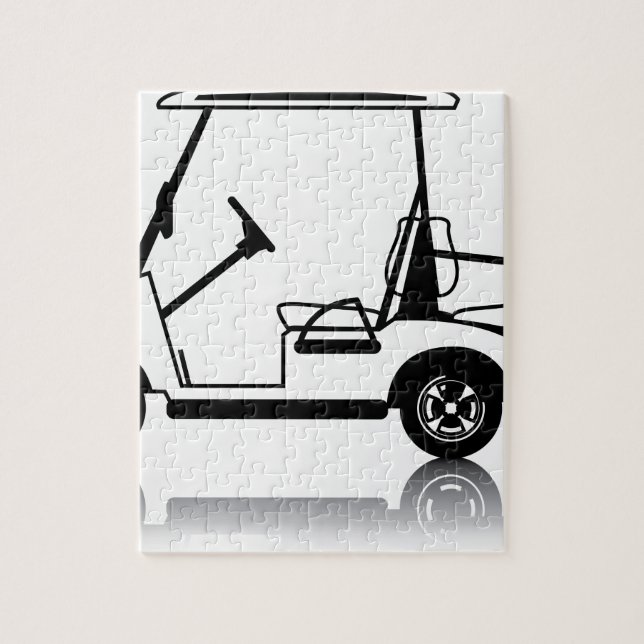 Puzzle Blanco del carro de golf (Vertical)