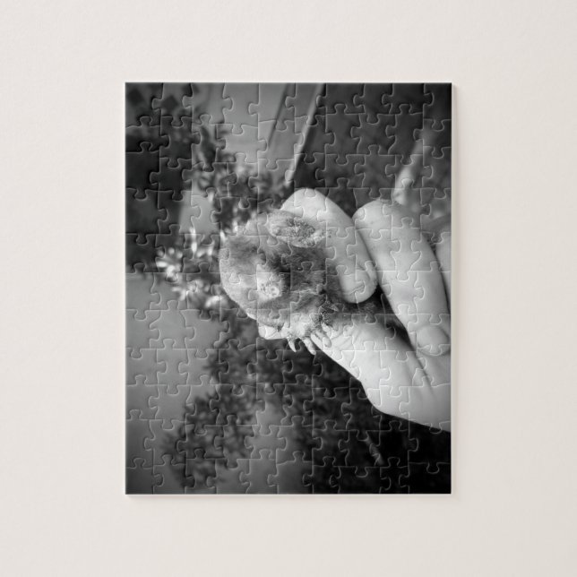 Puzzle Blanco negro animal sonriente vivo del topo a (Vertical)