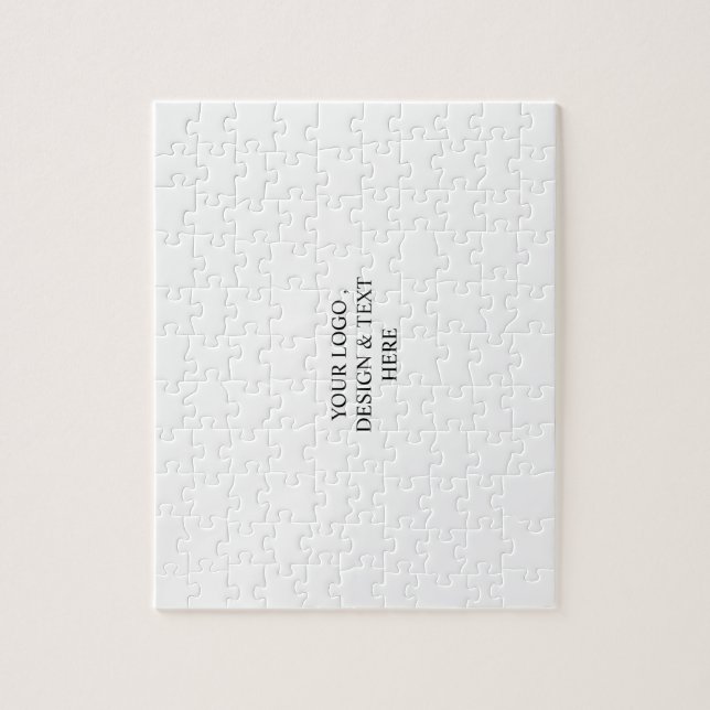 Puzzle Blanco Personalizado – Su logotipo y texto aquí (Vertical)