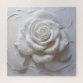 Puzzle Blanco Sobre Blanco - Rosa Esculpida