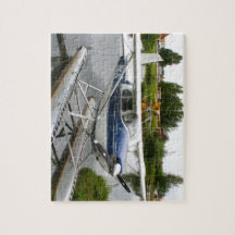 Blanco y avión del flotador de la marina de