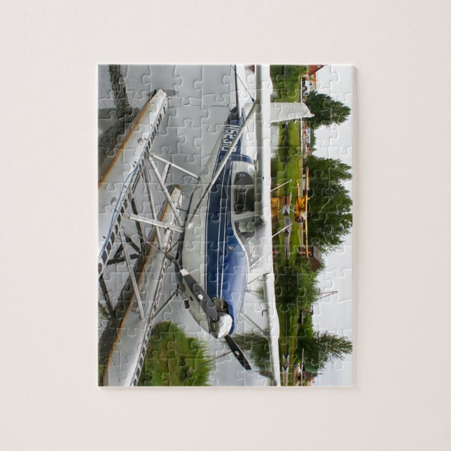 Puzzle Blanco y avión del flotador de la marina de (Vertical)