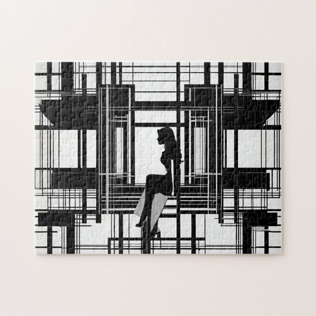 Puzzle Blanco y negro: Resumen de la mujer moderna (Horizontal)
