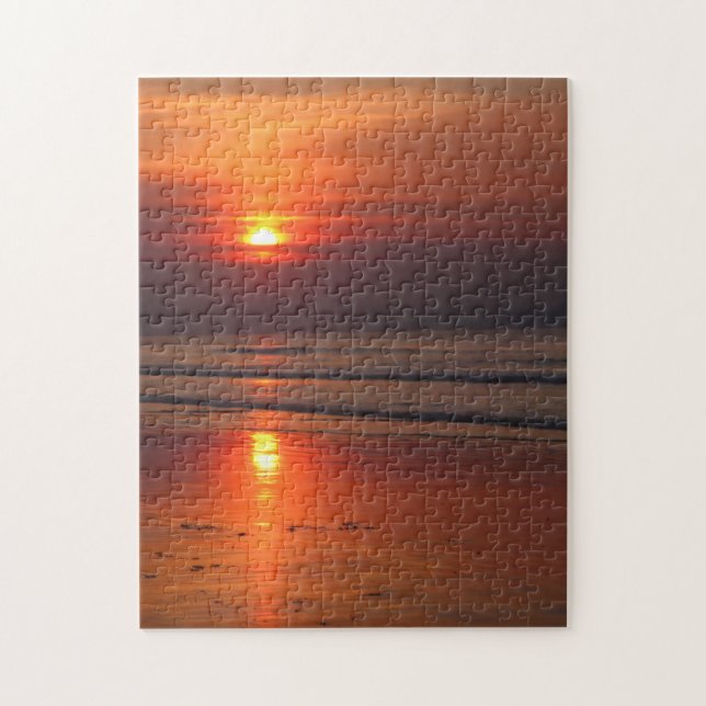 Puzzle Blazing Beach Sunset - 11x14 - 252 pcs (Vertical)