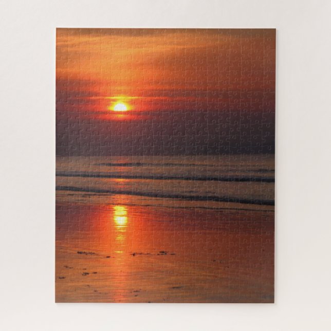 Puzzle Blazing Beach Sunset - 16x20 - 520 pcs (Vertical)