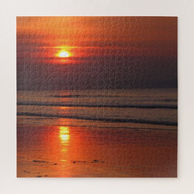 Puzzle Blazing Beach Sunset - 20x20 - 676 pcs (Vertical)