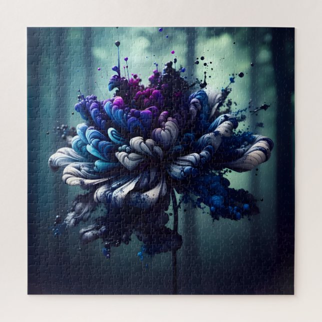 Puzzle Bloom etéreo: Resumen de arte floral (Vertical)