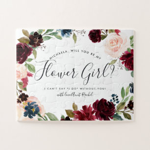 Puzzle Bloom radiante   Personalizado Be My Flower Girl