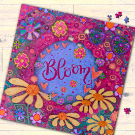 Puzzle Bloom rosa Inespiritualidad floral cardíaca de mod