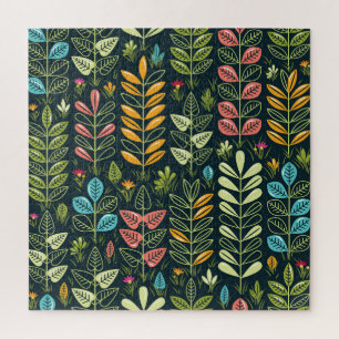 Puzzle Blooms Eternos: Elegancia floral dibujada a mano