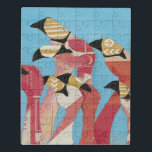 Puzzle Bloque de flamencos<br><div class="desc">"Flock of Flamingoes II" de Jennifer Rutledge. Presenta un grupo de flamencos con texturas variables aplicadas.</div>