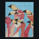 Puzzle Bloque de flamencos<br><div class="desc">"Flock of Flamingoes II" de Jennifer Rutledge. Presenta un grupo de flamencos con texturas variables aplicadas.</div>