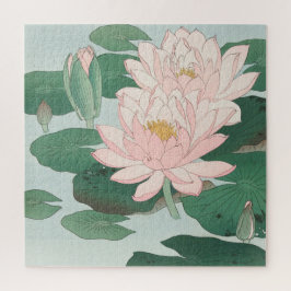 Puzzle Bloque de madera japonés de agua Lily Lilies