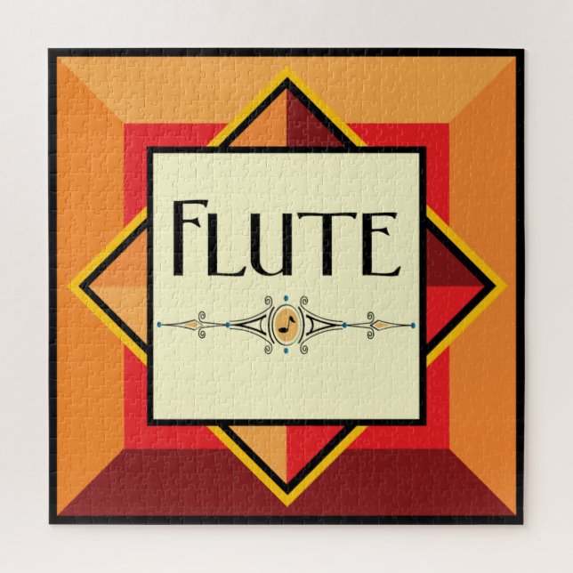 Puzzle Bloque decorativo de flauta (Vertical)