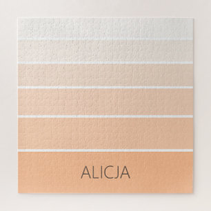 Puzzle Bloques de color Peach Fuzz Nombre elegante