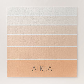 Puzzle Bloques de color Peach Fuzz | Nombre elegante