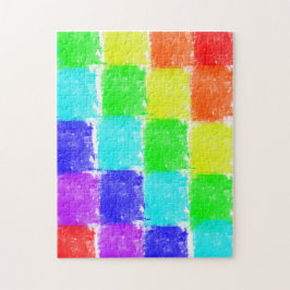 Puzzle Bloques modernos de color arcoiris