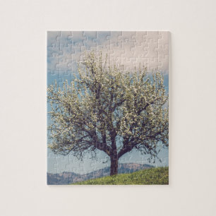 Puzzle Blossom on tree a en Switzerland hill