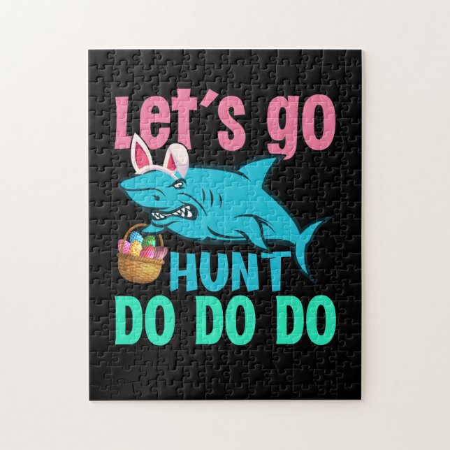 Puzzle Blue Bunny Ears Cacería de Huevo de Pascua de Tibu (Vertical)