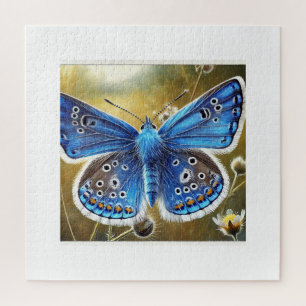 Puzzle Blue butterflies 040724IREF106 - Watercolor