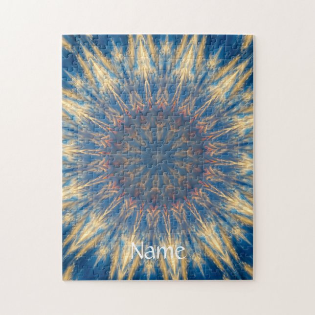 Puzzle Blue Chakra Kaleidoscope Thunder_Cove (Vertical)