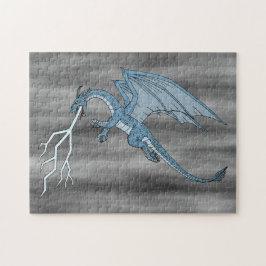 Puzzle Blue Dragon Spitting Lightning