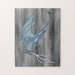 Puzzle Blue Dragon Spitting Lightning