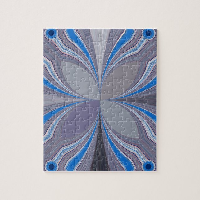 Puzzle Blue Floral (Vertical)