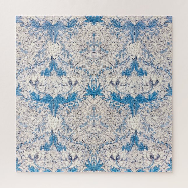 Puzzle Blue Honeysuckle (por William Morris) (Vertical)