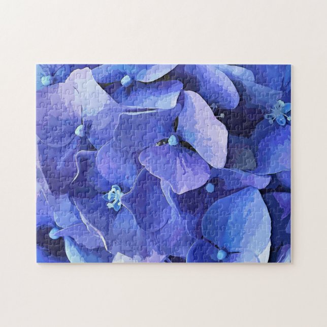 PUZZLE BLUE HYDRANGEA (Horizontal)