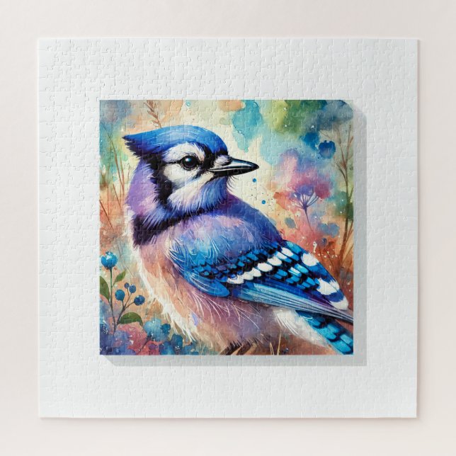 Puzzle Blue Jay in Tranquil Waters 200624AREF106 - Waterc (Vertical)
