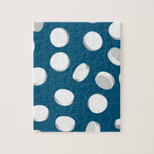 Puzzle blue pills drugs