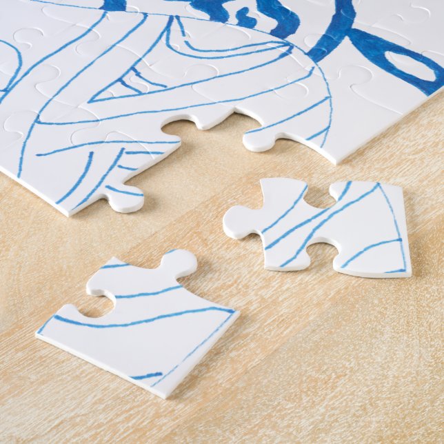Puzzle "Blue Sketch" Resumen (Lado)