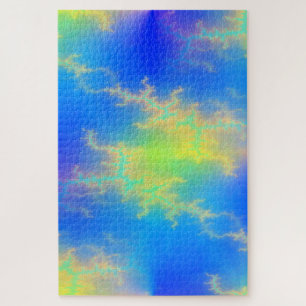 Puzzle Blue Sky y Golden Yellow Lightning Bolts