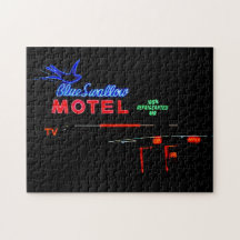 Blue Swallow Motel Rótulo, Ruta 66, Tucumcari, N.M