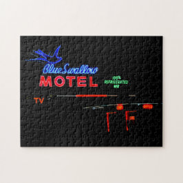 Puzzle Blue Swallow Motel Rótulo, Ruta 66, Tucumcari, N.M